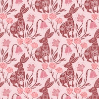 Rabbits in Clover field tapete