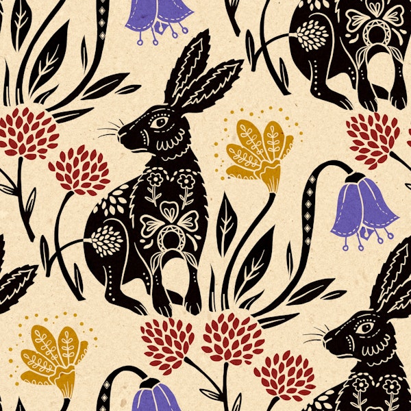 Decorative Bunny with flowers