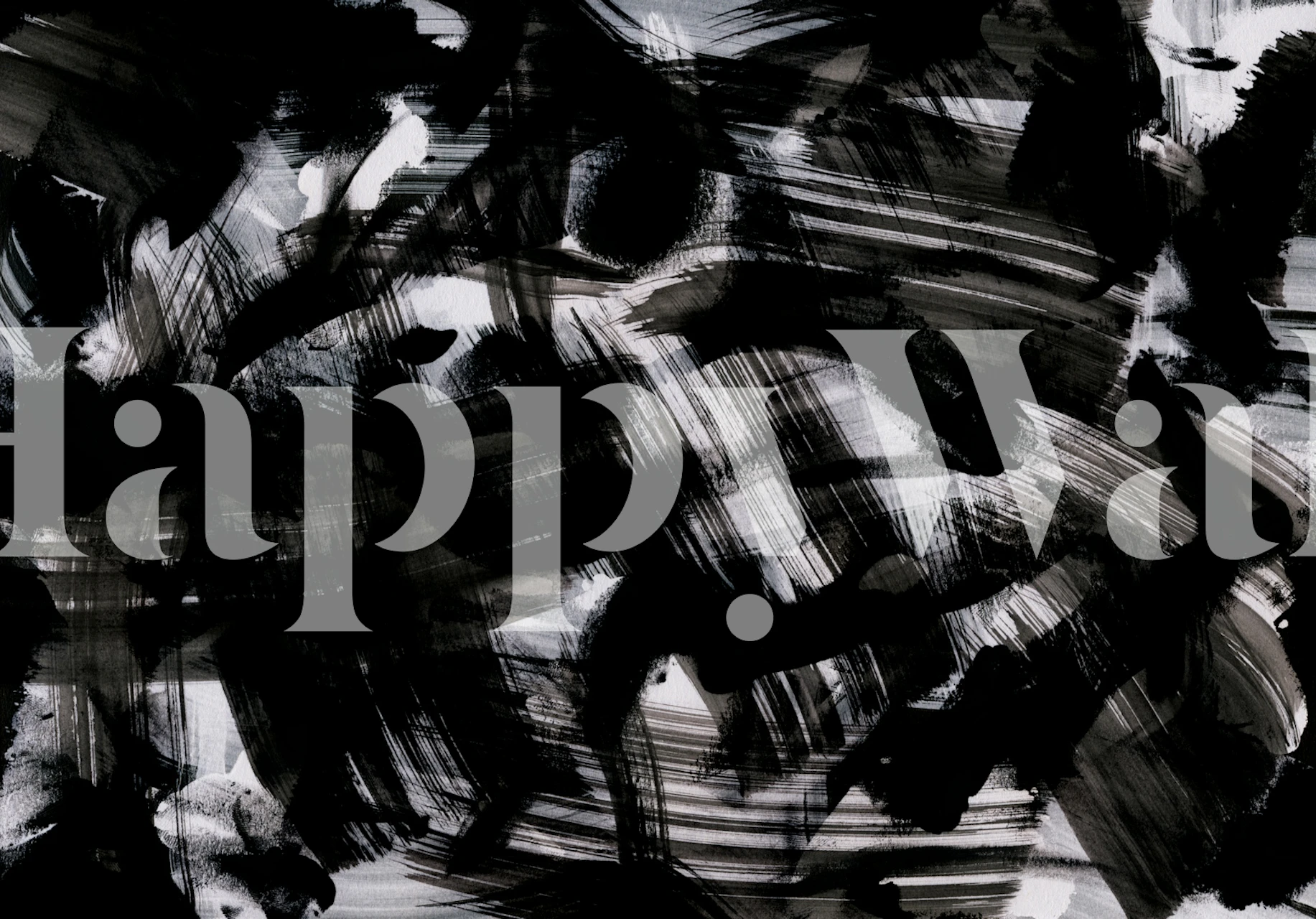 Dark Artistic Waves wallpaper in a room