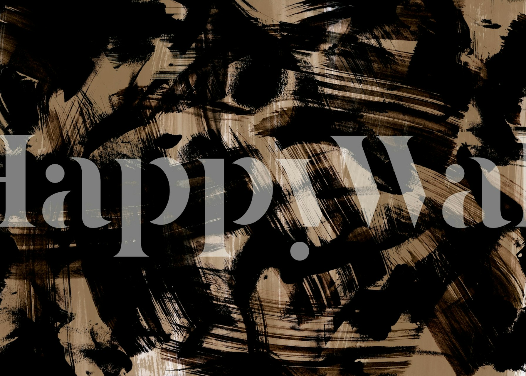 Brown and Black Swirls tapet i ett rum