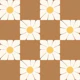 Sunny Daisies Squares Warm