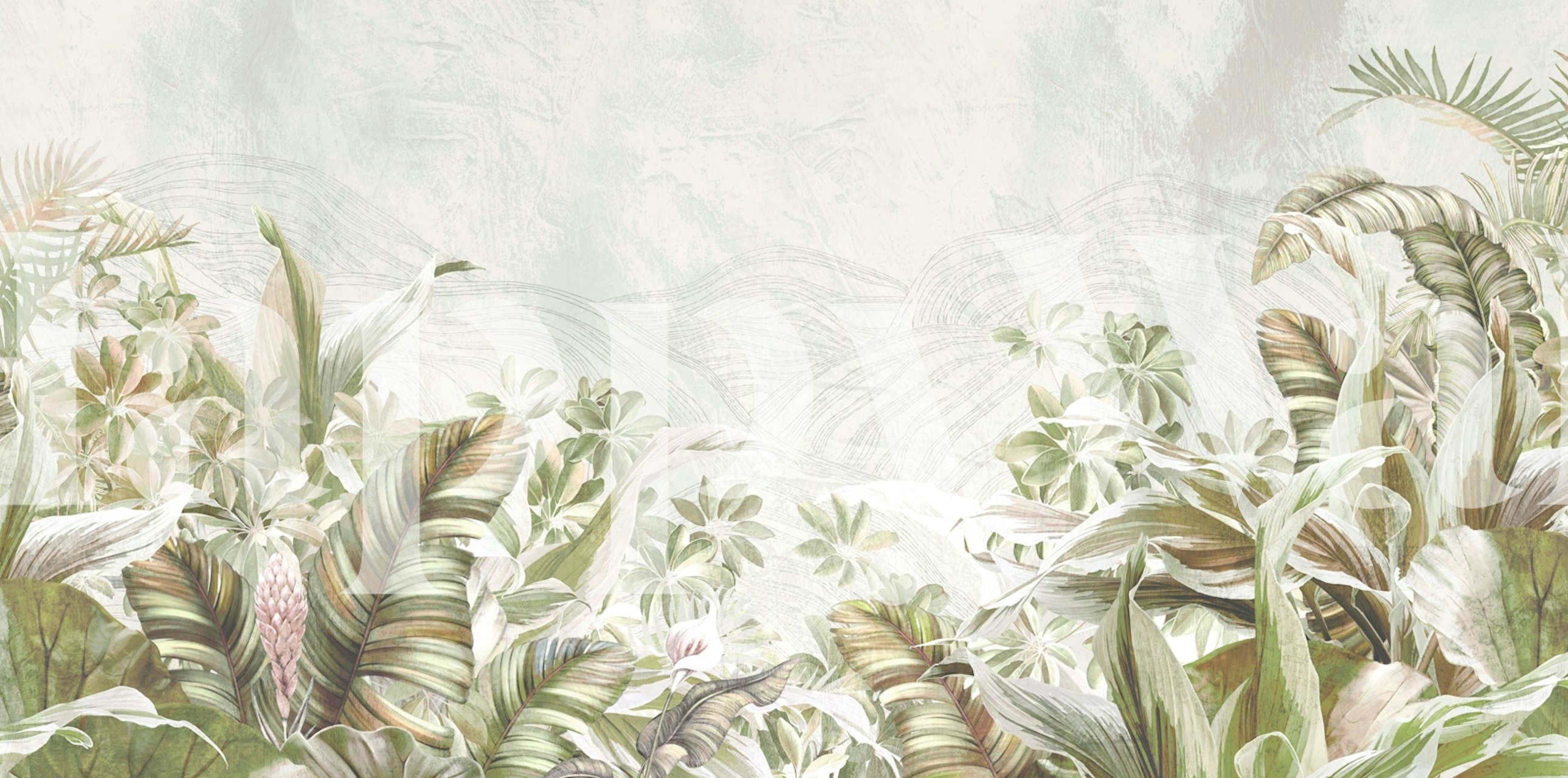 Tapeta Exotic Leafy Dreams v místnosti