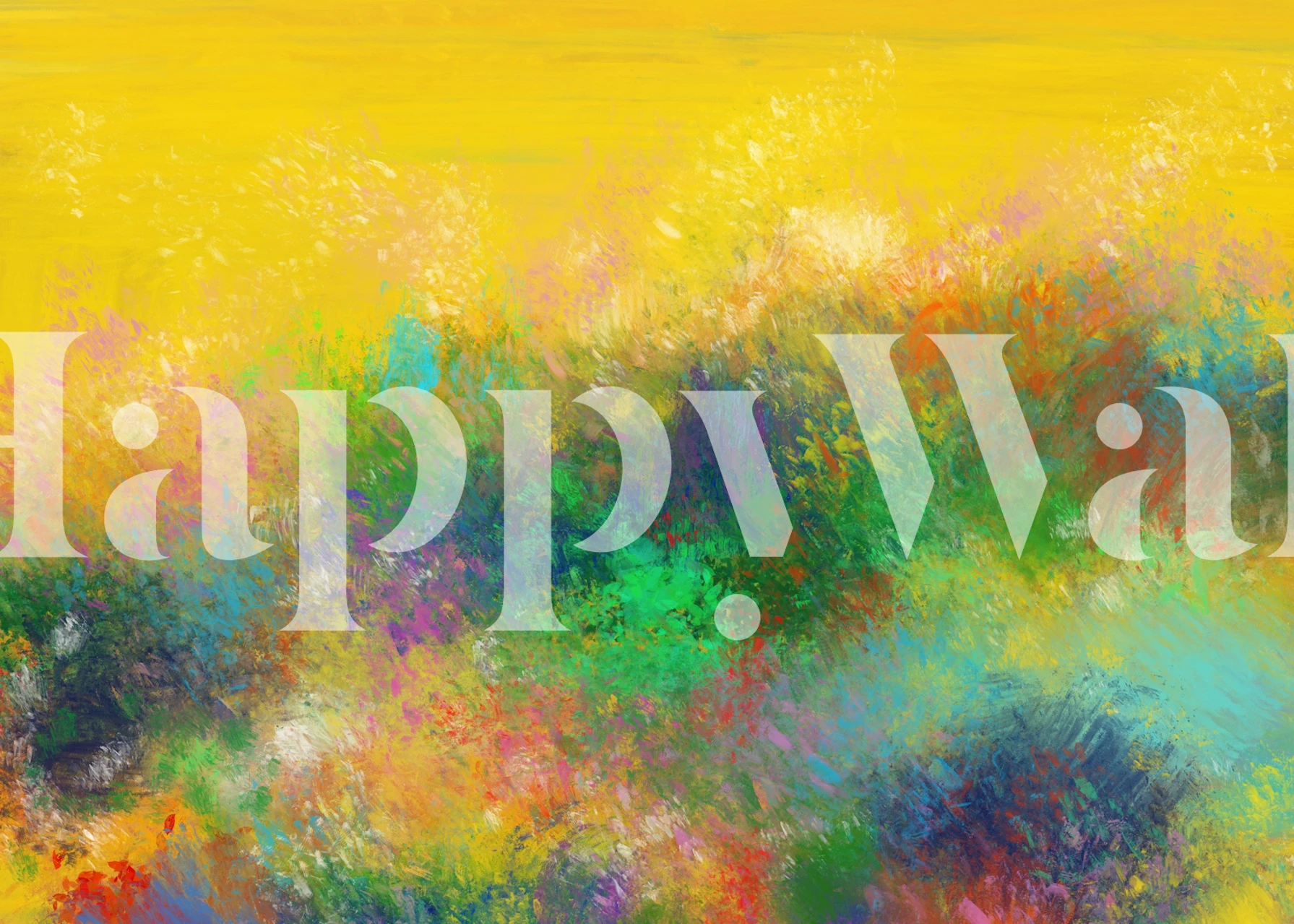 Luminous Garden Dream wallpaper displayed in a room