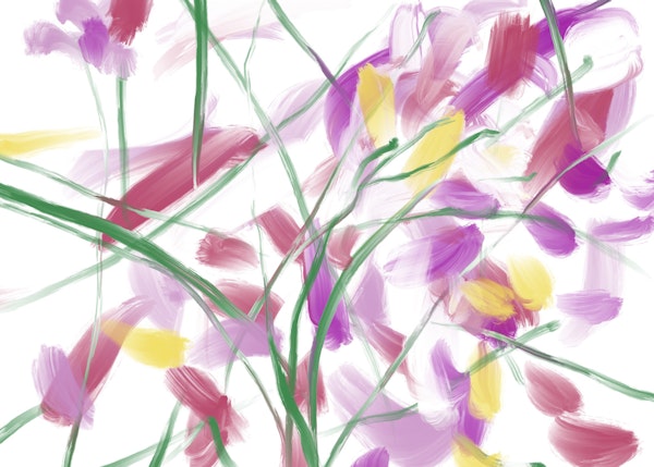 Pastel Flower Brushstroke