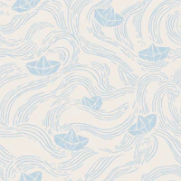 Paper Boats and Blue Waves tapety