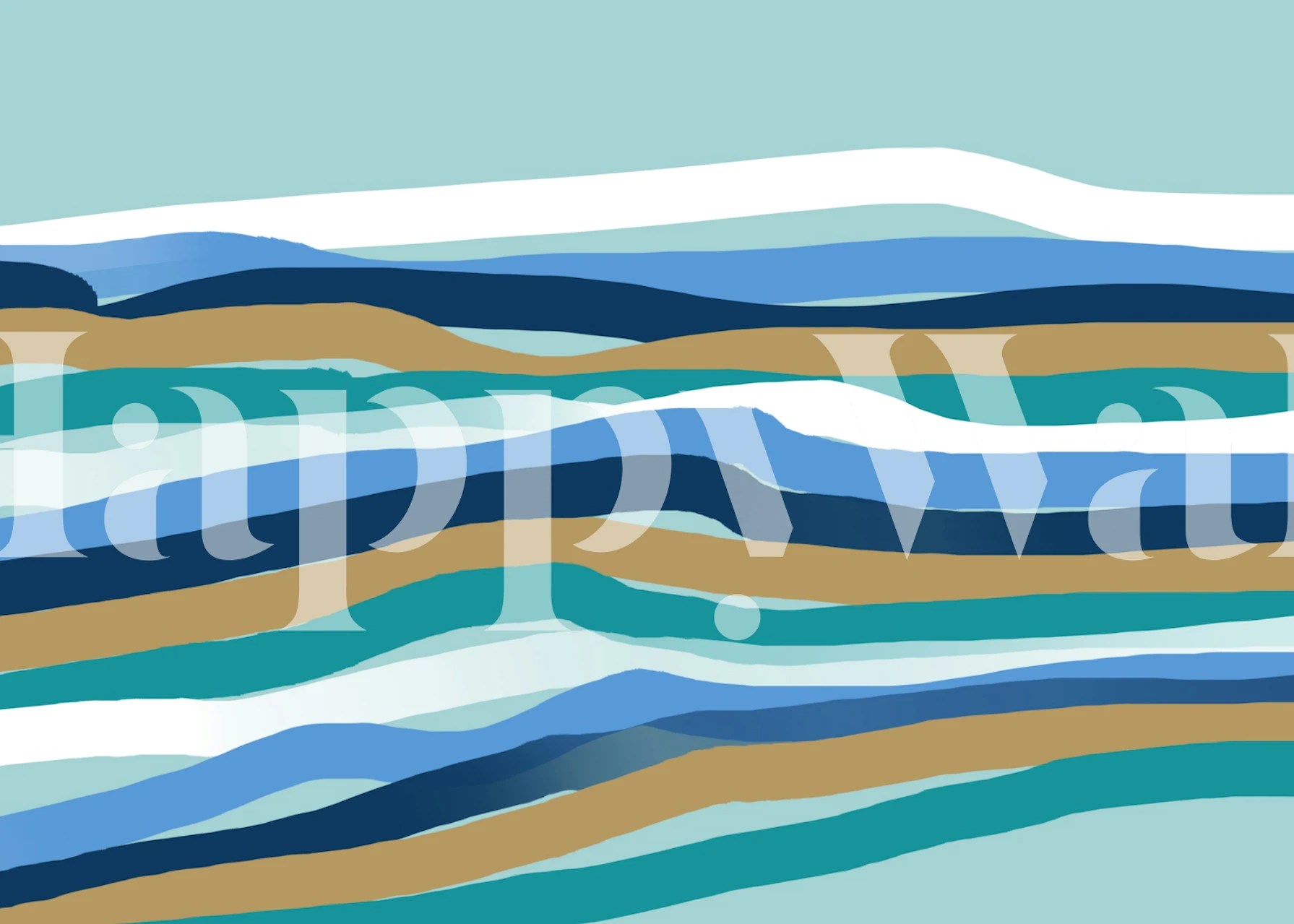 Coastal Waves Horizon tapetti huoneessa