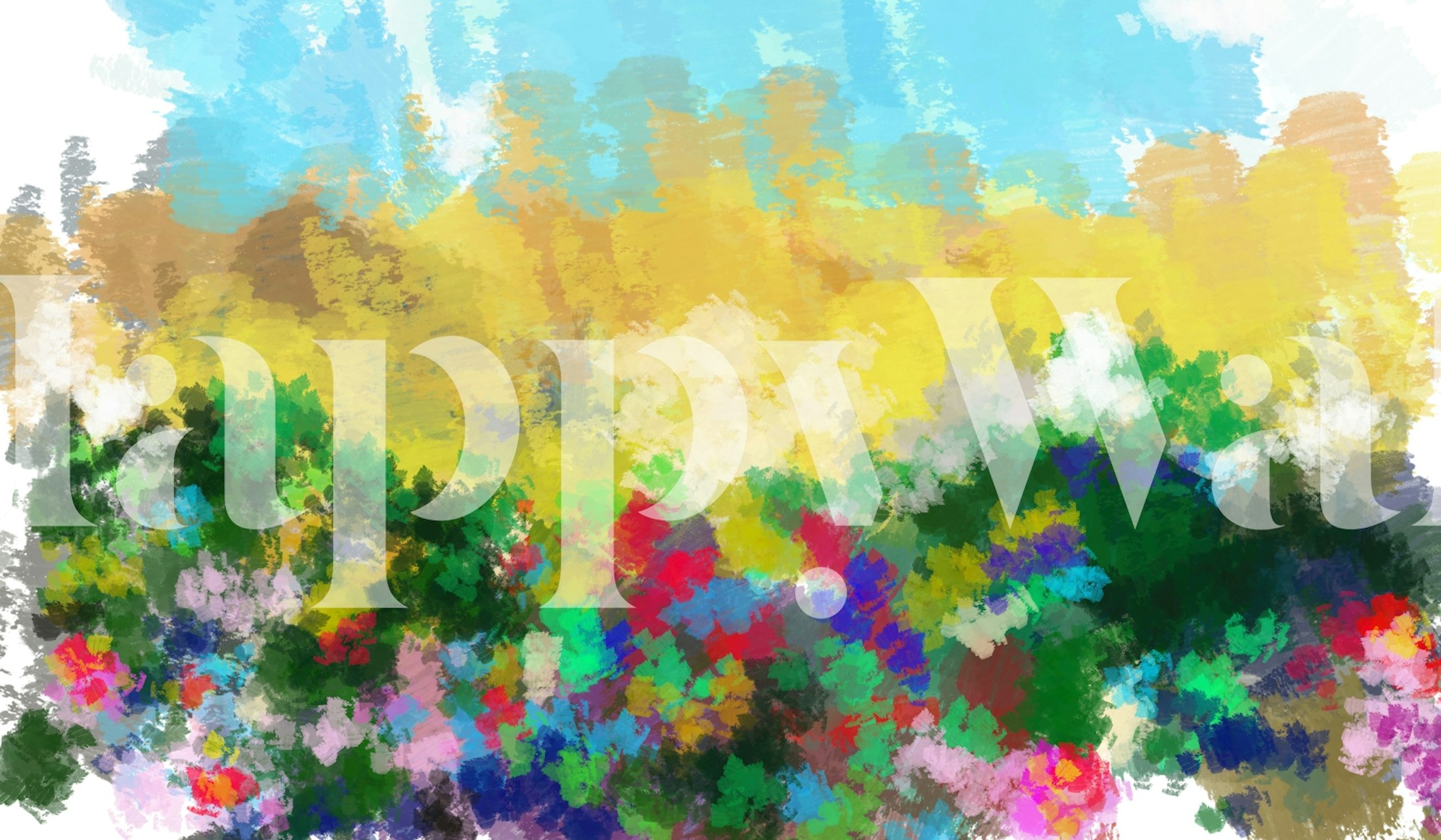 Floral Meadow Dream ταπετσαρία σε ένα δωμάτιο