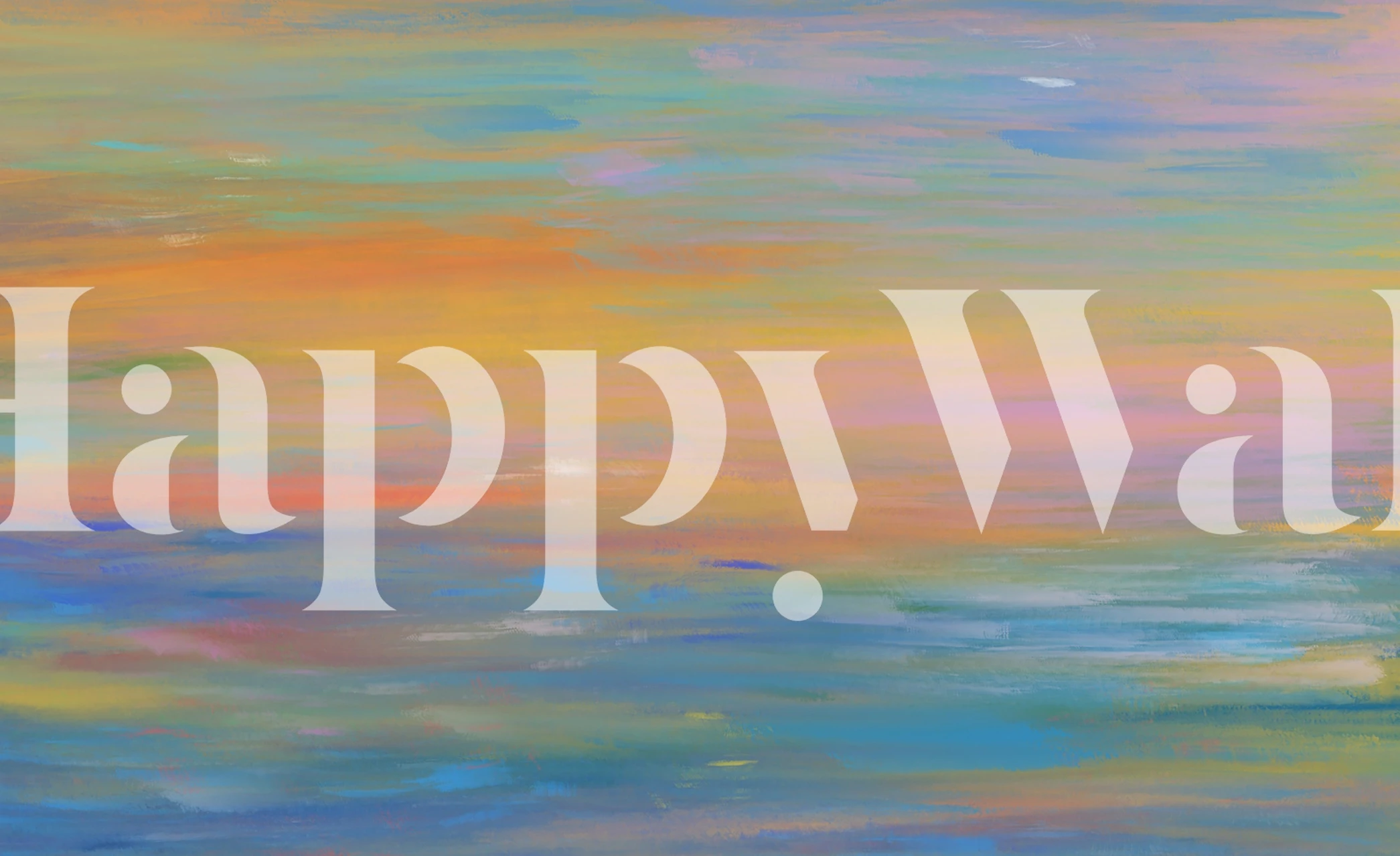 Tapeta Watercolor Dreamscape w pokoju