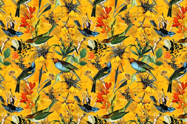 Exotic Yellow Bird Garden