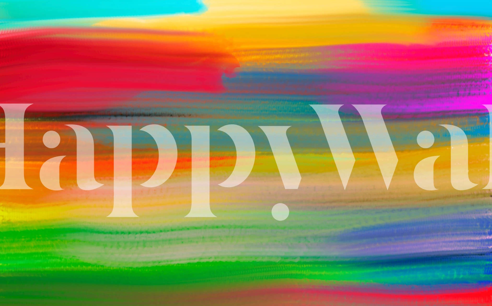 Papier peint Rainbow Horizon dans une pièce colorée