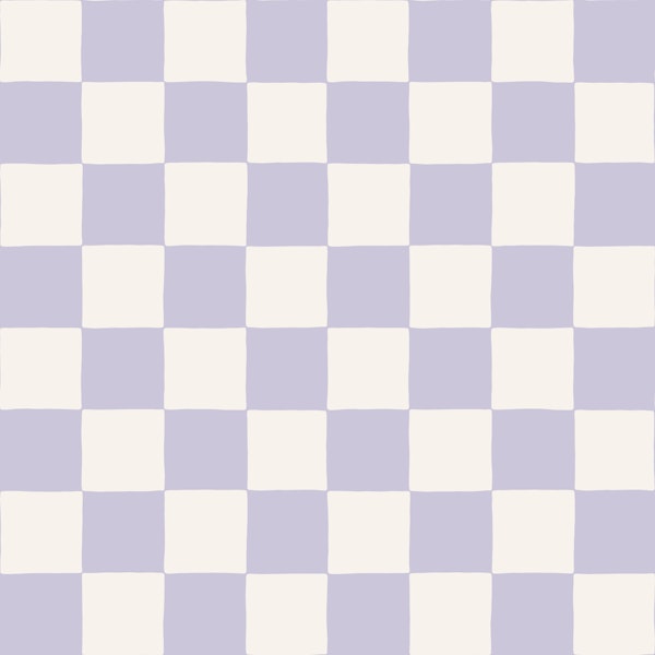 Retro Checkerboard Squares - Preppy Lilac