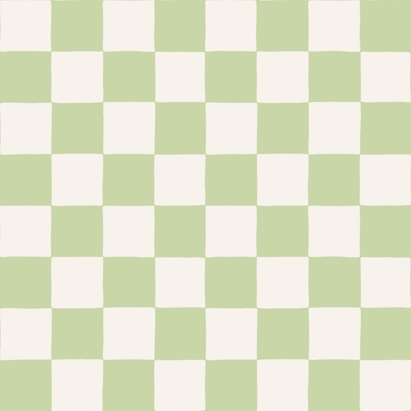 Retro Checkerboard Squares - Pistachio Green