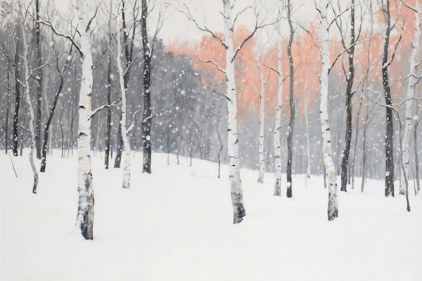 Birch Forest Painting