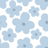 Lulu Scandi Flowers - Air Blue and White 1 tapet
