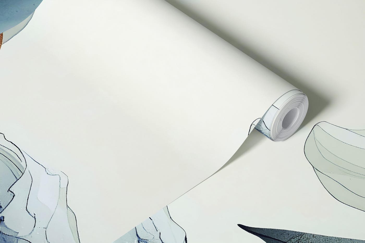 Dreamy Sage Garden Blue wallpaper roll