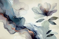 Dreamy Sage Garden Blue wallpaper
