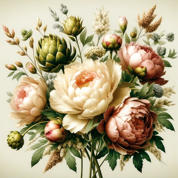 Vintage Peonies Spring