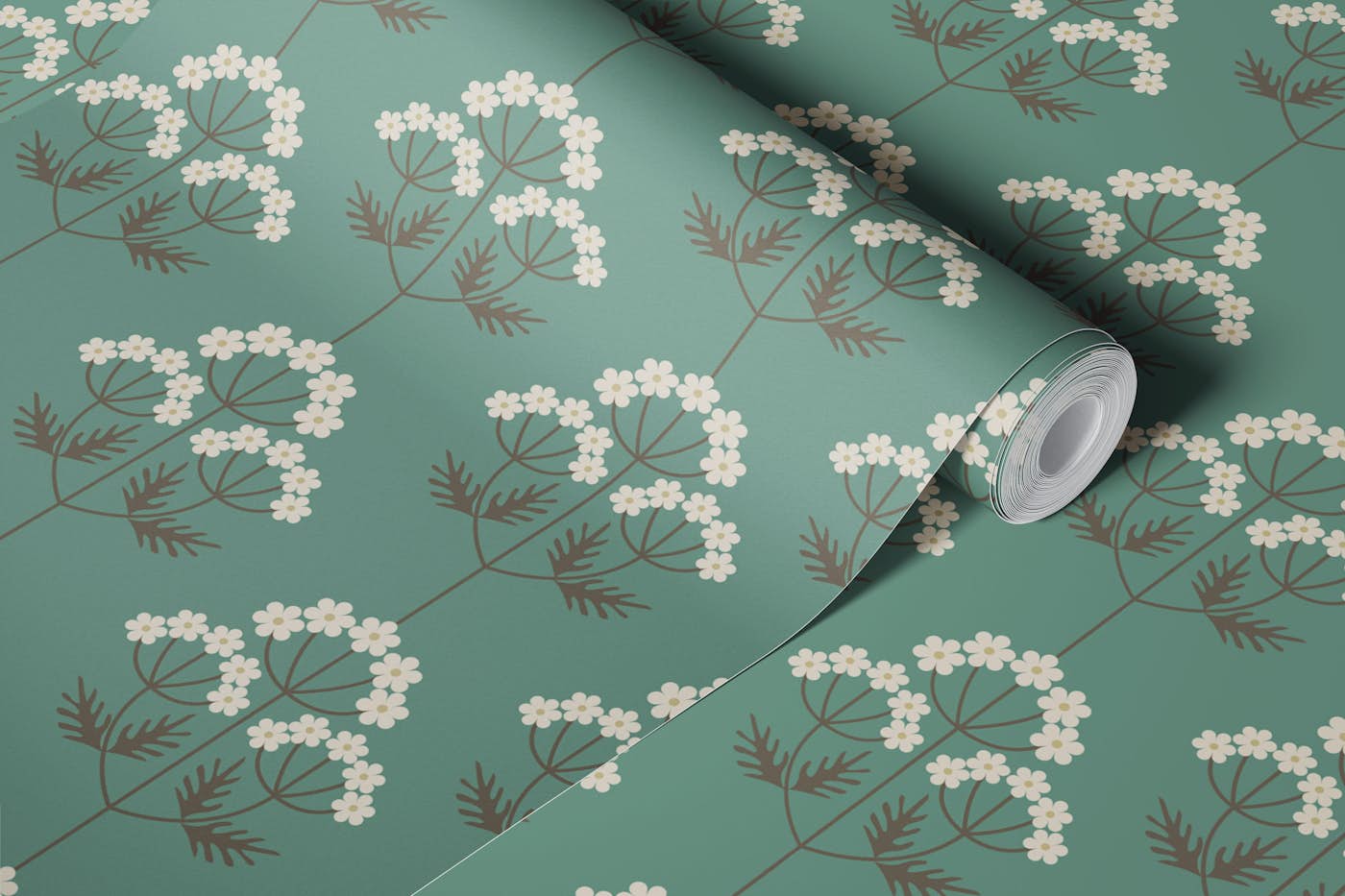 Retro Botanical Delight wallpaper roll