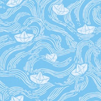 Sailing Paper Boats On A Blue Sea tapeta