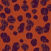 Boho Jewel Tone Botanical Plum Leaves Rust papiers peint