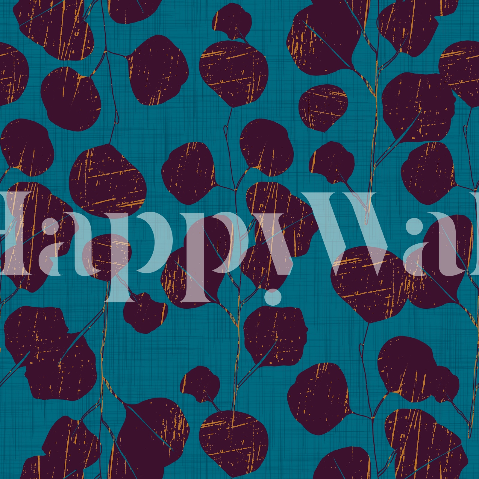 Boho Jewel Tone Botanical Wallpaper | happywall.com