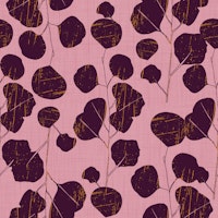 Boho Jewel Tone Botanical Plum Leaves Pink wallpaper