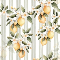 Amalfi Lemons - Sage ταπετσαρία