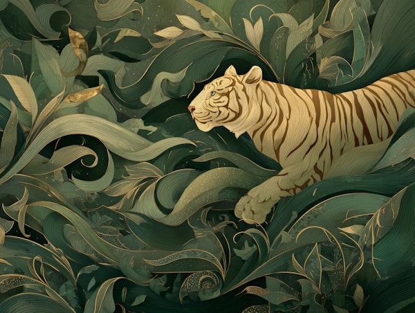 Tiger in Lush Foliage