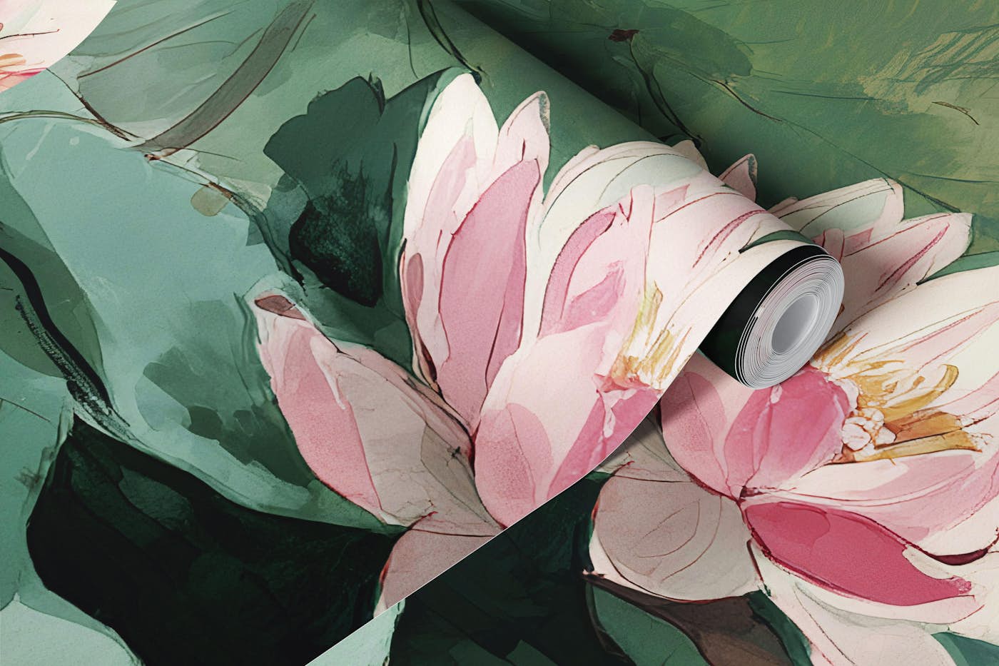 Serene Blossom Lagoon wallpaper roll