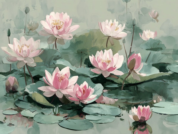 Serene Blossom Lagoon