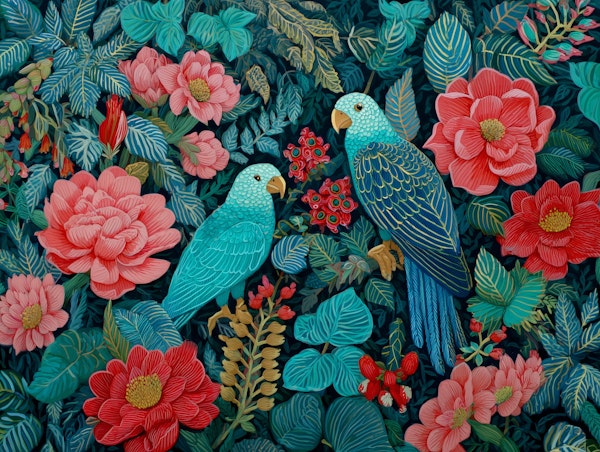 Vibrant Jungle Blossoms