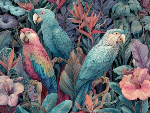 Exotic Floral Aviary