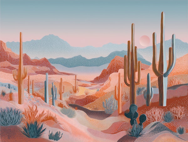 Cactus Mountain Sunset