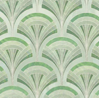 Jade Retro Palm Deco tapet