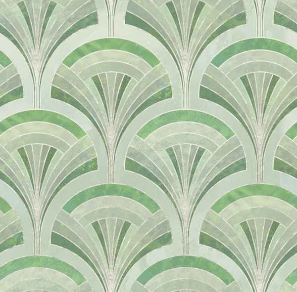 Jade Retro Palm Deco