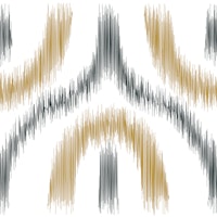 Ikat Waves in Yellow and Navy Blue ταπετσαρία