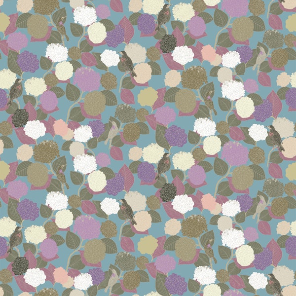 Hydrangeas and Starlings