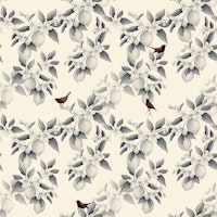 Lemon Grove Birds - Blue tapete