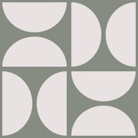 Contemporary Arcs Misted Green Bauhaus XL wallpaper