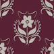 Vintage Floral Block Print Burgundy