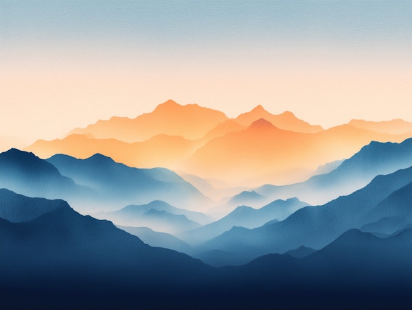 Tranquil Mountain Sunrise