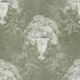Watercolor Garden Tapestry with Floral Urns