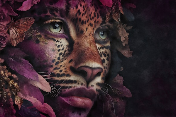 Exotic Wild Metamorphosis Cheetah Lady