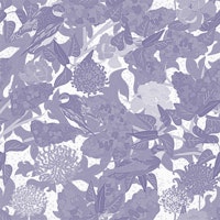 Swallows and Lilacs in Purple BIG scale wallpaper