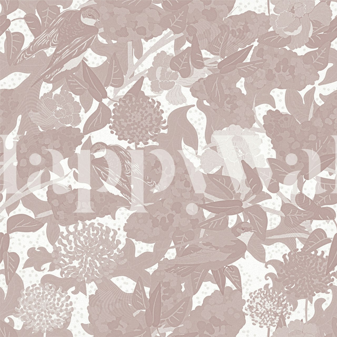 Swallows and Lilacs in mocha in una stanza