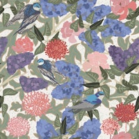 Swallows and Lilacs Original ταπετσαρία