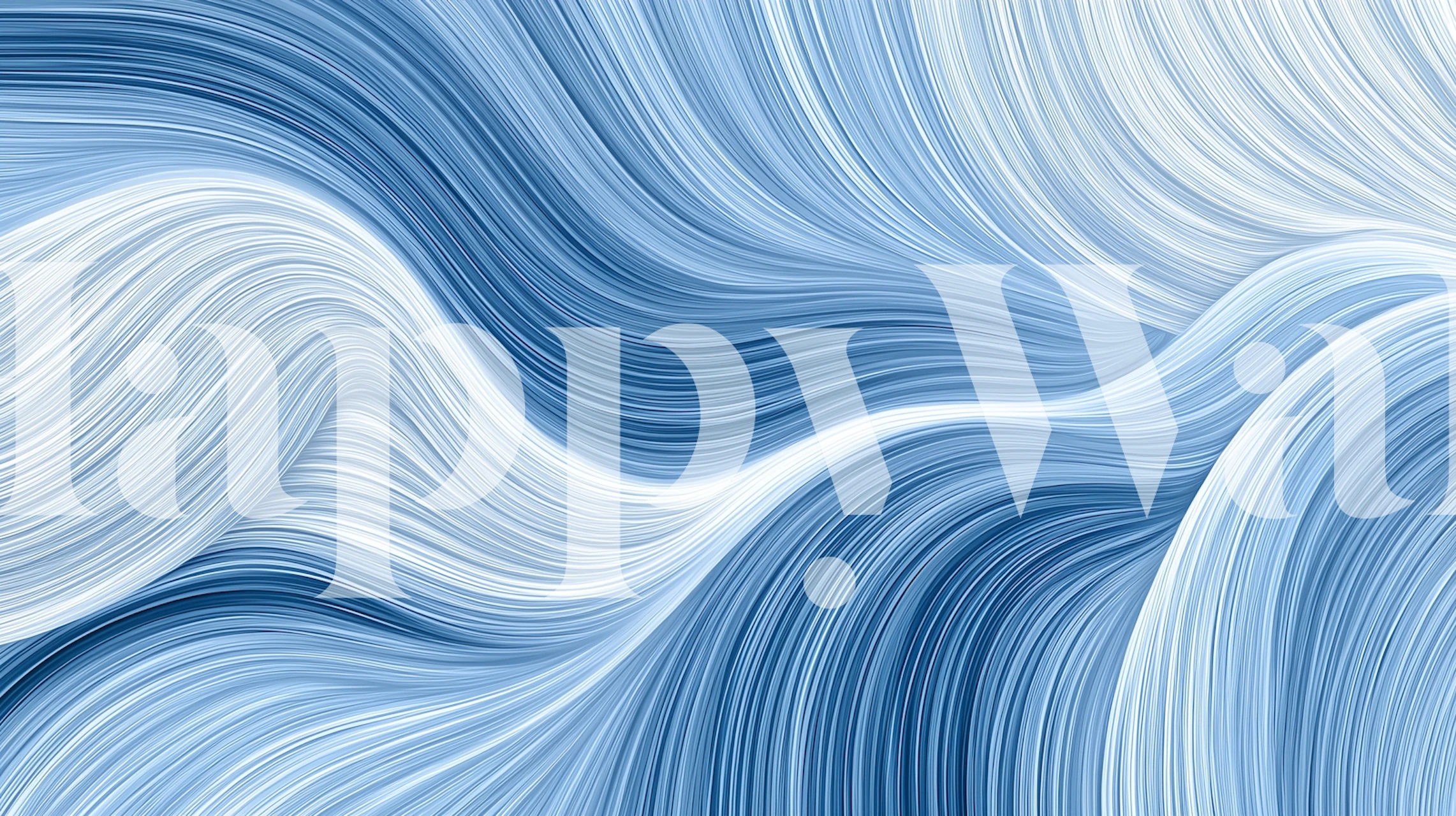 Papel de parede Abstract Ocean Swirl em um quarto