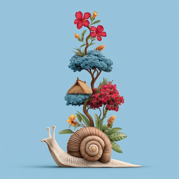 Whimsical Snail Garden