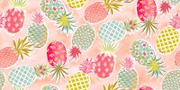 tossed pineapples wallpaper