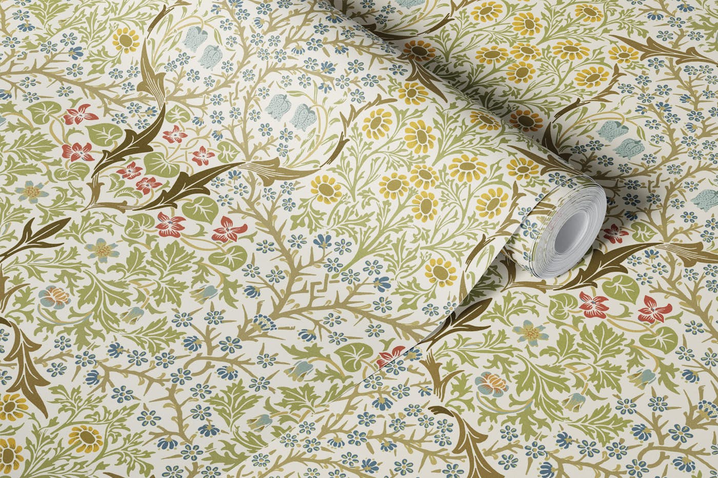Blackthorn in Porch Swing - Arts and Crafts wallpaper roll